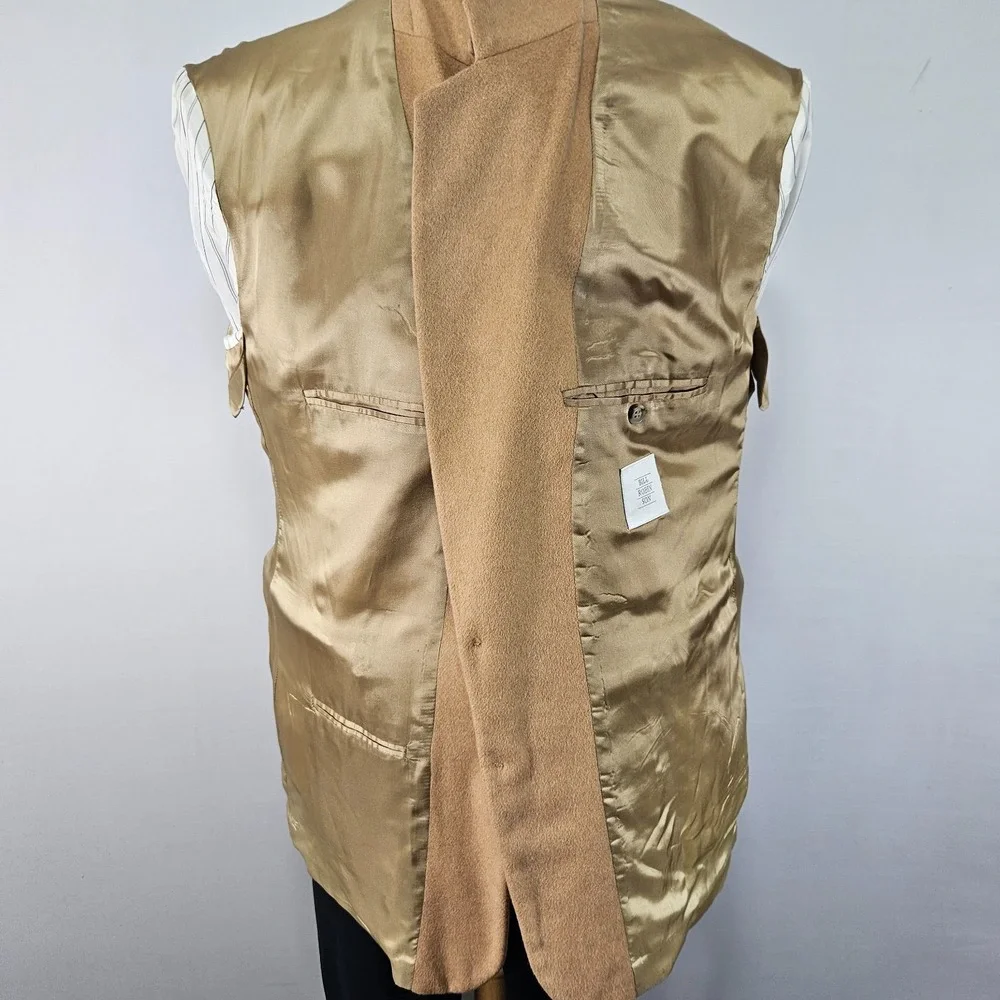Bill Robin Son Men's Sport Coat Blazer Two Button Wool Camel Nylon Blend 46R